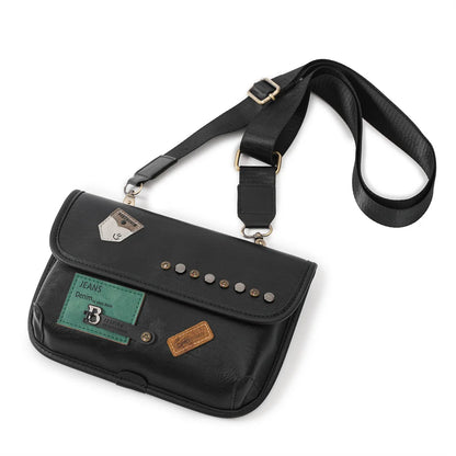 Fashion Badge Rivet Crossbody Bag Men Luxury Brand Designer Shoulder Bag Men Satchels Shoulder Messenger Bags Handbags Bolsos