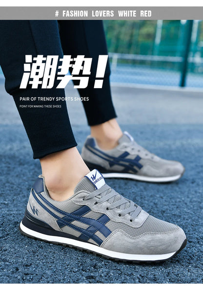 Double Star Training Walking Shoes, Breathable Mesh Sports Shoes, Versatile Fashion Trendy Men's Shoes