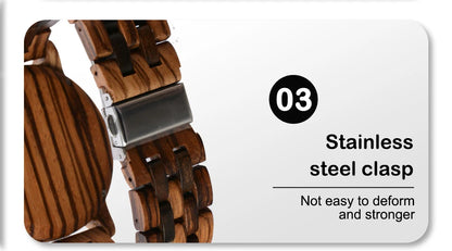 Man's Watches Wooden Watch Strap Hand Watch Quartz Wrist Watch for Men Chronograph  Luxury Brand montre homme Gift Drop Shipping
