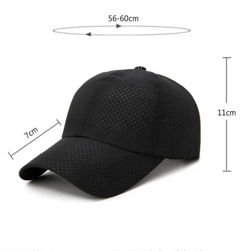 Breathable Baseball Cap Summer Quick Dry Mesh Hat Adjustable Sun Hat For Men Women Outdoor Comfortable Snapback Hat Fashion Caps