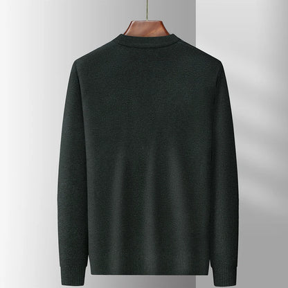 Dad's Sweater Cardigan Jacket Thickened Autumn and Winter Knitted Casual Thick Style Middle-aged and Elderly Men's Top