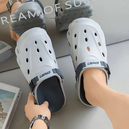 Male Sandals Casual Shoes Outdoor Beach Sandals Women Soft Clogs Garden Bottom Indoor Summer Flip Flops Men Massage Slippers