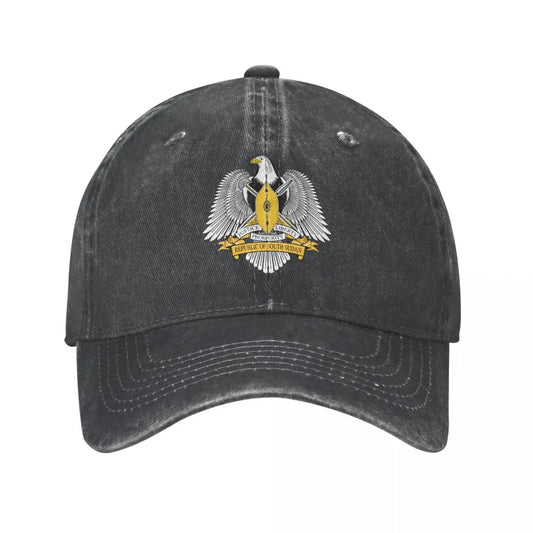 Men Baseball Cap South Sudan Emblem Charcoal Washed Denim Classic Vintage Cotton Dad Trucker Hat Unisex Adult