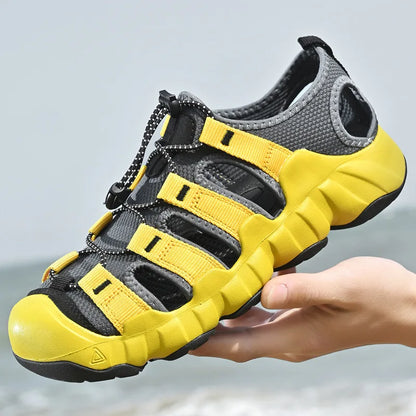 Brand Summer Men's Sandals Fashion Design Beach Men Sandals Outdoor Couple Wading Sandals Non-slip Flat Men Sneakers Size 36-46