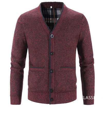 New Autumn Men V-neck Business Cardigans Sweatercoats Winter Warm Cardigan Sweaters Male Casual Cardigans Slim Fit Sweaters 4XL