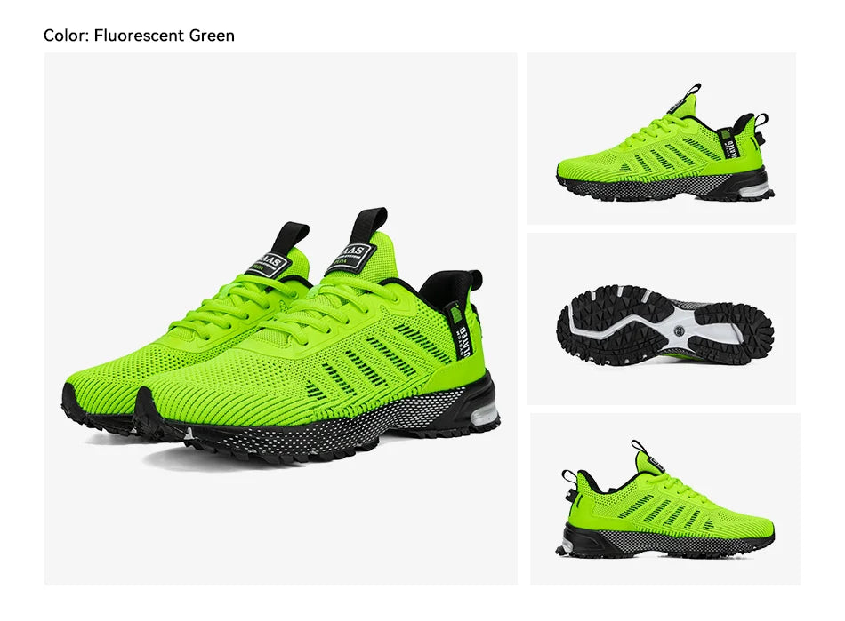 Baasploa Men Running Shoes Lightweight Breathable Jogging Sport Shoes Male Lace-up Fashion Comfort Casual Sneakers Non-slip