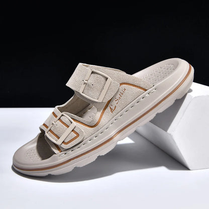 Men's Slippers 2026 Summer Outdoor Beach Sandals Non Slip Flip Flops New Flat Slippers High Quality Men's Shoes Home Slippers