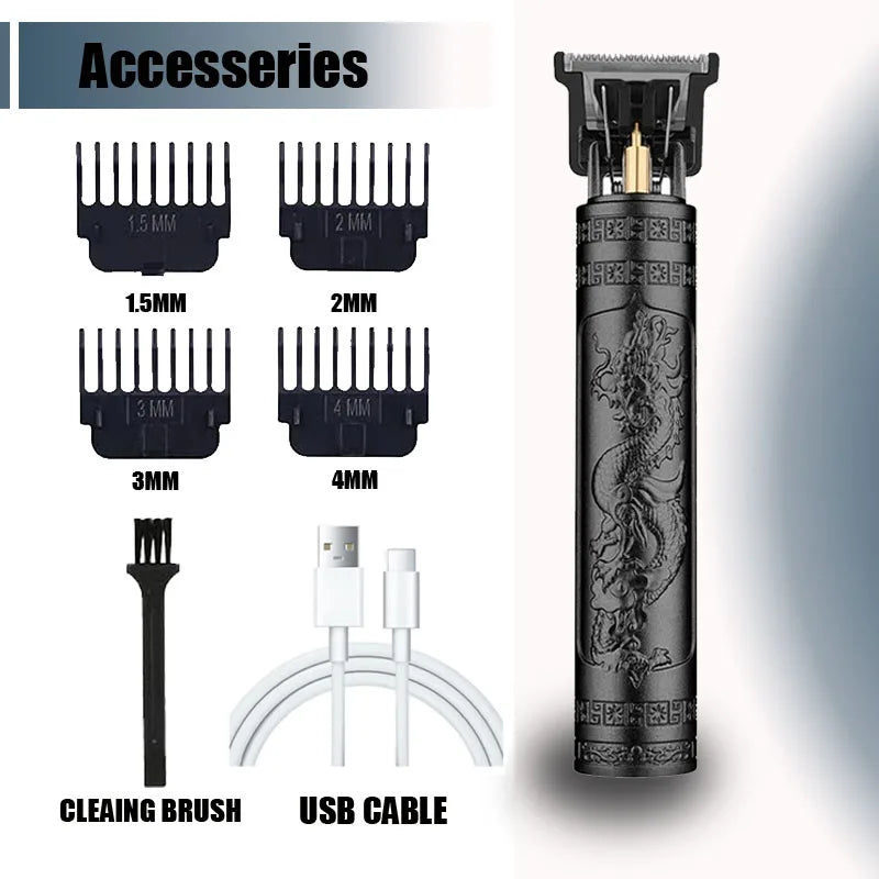 Professional Hair Clippers for Men - Cordless Rechargeable Zero Gapped T-Blade Hair Trimmer Electric Edgers Clippers