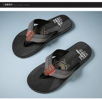 Men's Cotton Slippers Comfortable Breathable Home Footwear Soft Slip On Summer Sandals