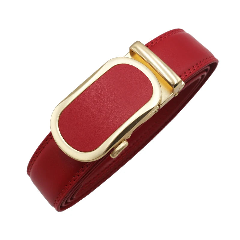 Women man Genuine Leather Belt For Female Strap Casual All-match Ladies Adjustable Belts Designer Automatic man belt buckle