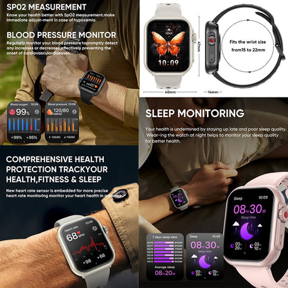 2025New For XIAOMI IOS Watch Ultra2 Smart Watches Women 1000mAh 1.85" AMOLED Full Touch Screen BT Call Ladies Fashion Smartwatch