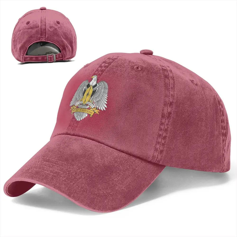 Men Baseball Cap South Sudan Emblem Charcoal Washed Denim Classic Vintage Cotton Dad Trucker Hat Unisex Adult