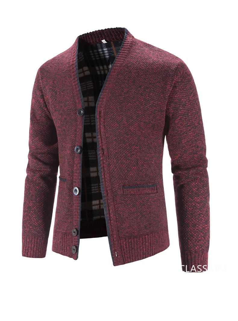New Autumn Men V-neck Business Cardigans Sweatercoats Winter Warm Cardigan Sweaters Male Casual Cardigans Slim Fit Sweaters 4XL