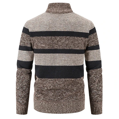 Autumn Winter Sweater Men Warm Cashmere Cotton Blended Pullovers Cardigan Men Fashion Casual Stand Collar Breathable Men Jackets