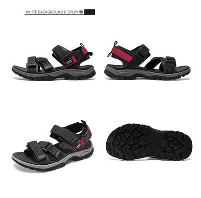 Men's Outdoor Sandals with Velcro Strap Male Summer Fashion Antiskid Sport Sandals Beach Casual Sandals for Men