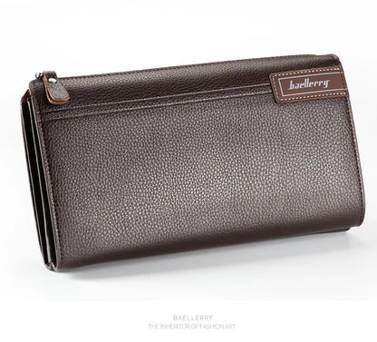 Baellerry Large Capacity Phone Pocket New Men Wallets Handbag Brand Card Holder Zipper Male Wallets Passport Case Men's Purses