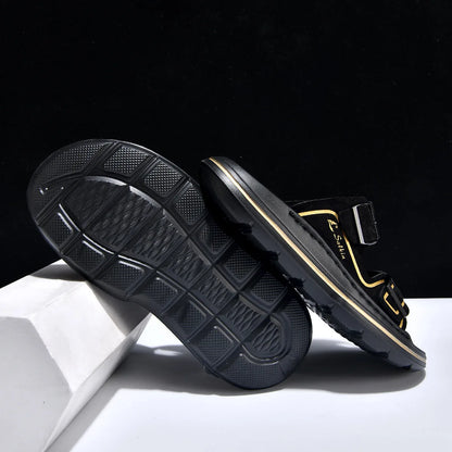 Men's Slippers 2026 Summer Outdoor Beach Sandals Non Slip Flip Flops New Flat Slippers High Quality Men's Shoes Home Slippers