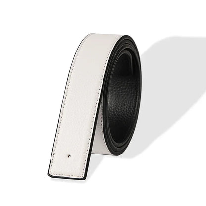 Luxury Brand Belts No Buckle Men High Quality Pin Smooth Buckle Male Straps without Buckle  PU Leather Waistband No Buckle 3.8cm