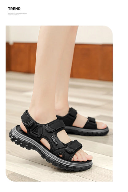 Sandals men summer fashion new style outdoor wear soft sole wear-resistant anti slip anti odor breathable dual-use beach sandals