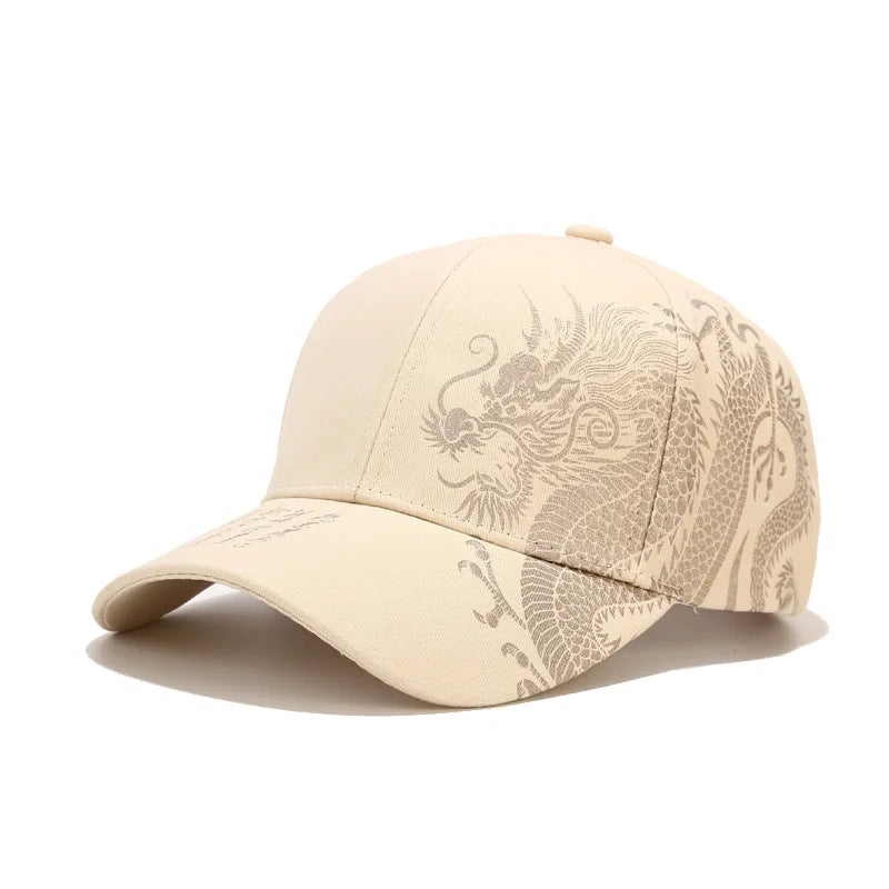 Printing Chinese Dragon Men's Baseball Caps Totem Belief Women's Cotton Snapback Hat Outdoor Sun Protection Gorras Trucker Cap