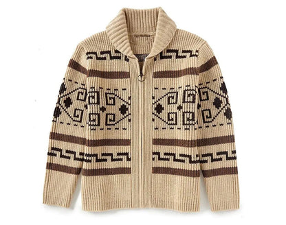 Winter Men's Cardigan Sweaters Fashion Male Knitted Sweater Thermal Warm Coats Casual Man Cashmer Lapel Knitted Jackets Clothing