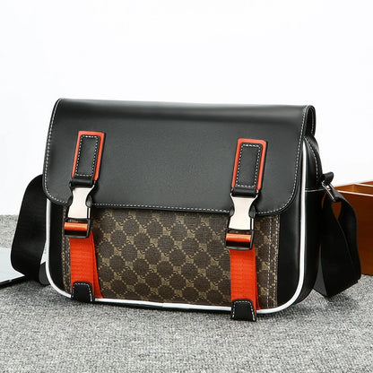 Fashion Casual Men Satchels Bag High Quality Soft PU Leather Men's Flap Handbag Casual Male Shoulder Bag Clutches Bag