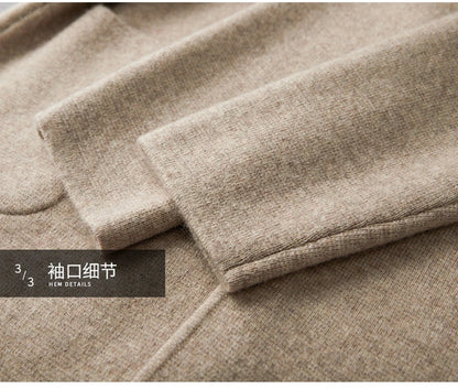New autumn and winter cashmere sweater large size men's thickened cashmere knitted cardigan casual jacket top