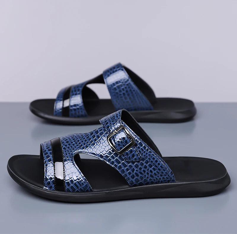 Plus Size 38-48 Hot-selling Men Slippers Sole Open Toe Beach Slides All-match Man Flip Flops Versatile Half Flats Sandals Slides