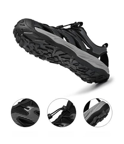 Water-wading quick-drying Baotou Sandals for men 2026 new summer soft soles wearing lightweight non-slip beach shoes for men 46