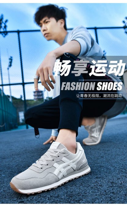 Double Star Training Walking Shoes, Breathable Mesh Sports Shoes, Versatile Fashion Trendy Men's Shoes