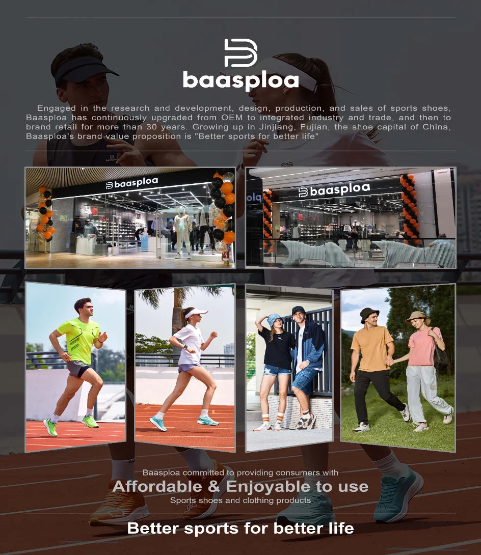 Baasploa Men Hiking Shoes New Outdoor Climbing Waterproof Non-slip Wear-resistant Sneakers Male Casual Lace-Up Walking Shoes ﻿