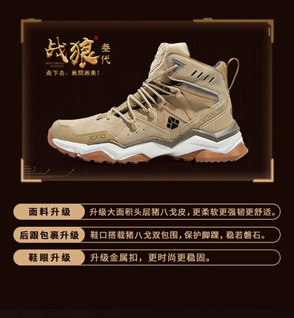 RAX Men Hiking Shoes Mid-top Waterproof Outdoor Sneaker Men Leather Trekking Boots Trail Camping Climbing Hunting Sneakers Women