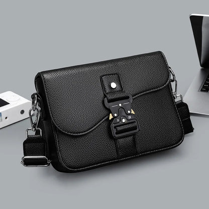 High-End Men's Stylish Crossbody Bag PU Leather Sling Bag Minimalist Business Shoulder Bag Perfect for Daily Commute Travel