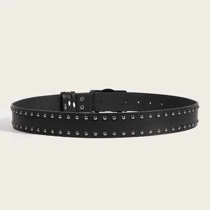 New Belts For Women Snap-Fastener Casual Belt Punk Goth Rivet Black Jeans Unisex Men Belt Paw Skull Buckle Waistband Man