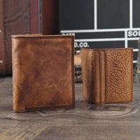 Fashion Vintage Genuine leather Wallet Men short Bifold Money Clips Leather male wallet Purse Coin Bag money Holder WC-007