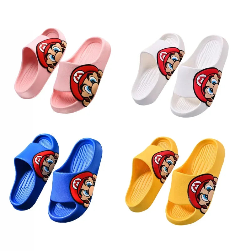 High Quality Unisex Anime Super Bros Slippers EVA Summer Non-Slip Home Bathroom Beach Soft Slippers Cartoon Breathable Sandals