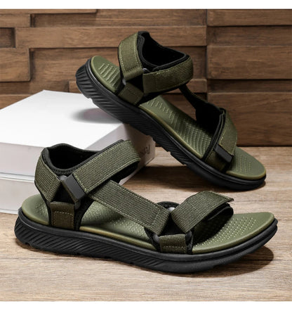 Summer Sandals Outdoor Wadable Man Arch Support Yoga Mat Insole Gladiator Open Beach Slippers Antiskid Durable Flat Men Slides