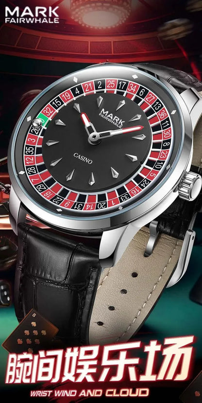Mark Fairwhale Casual Leather Strap Relógios Masculino Quartz Fashion Wristwatch Waterproof Fashion Watches for Man Reloj Hombre