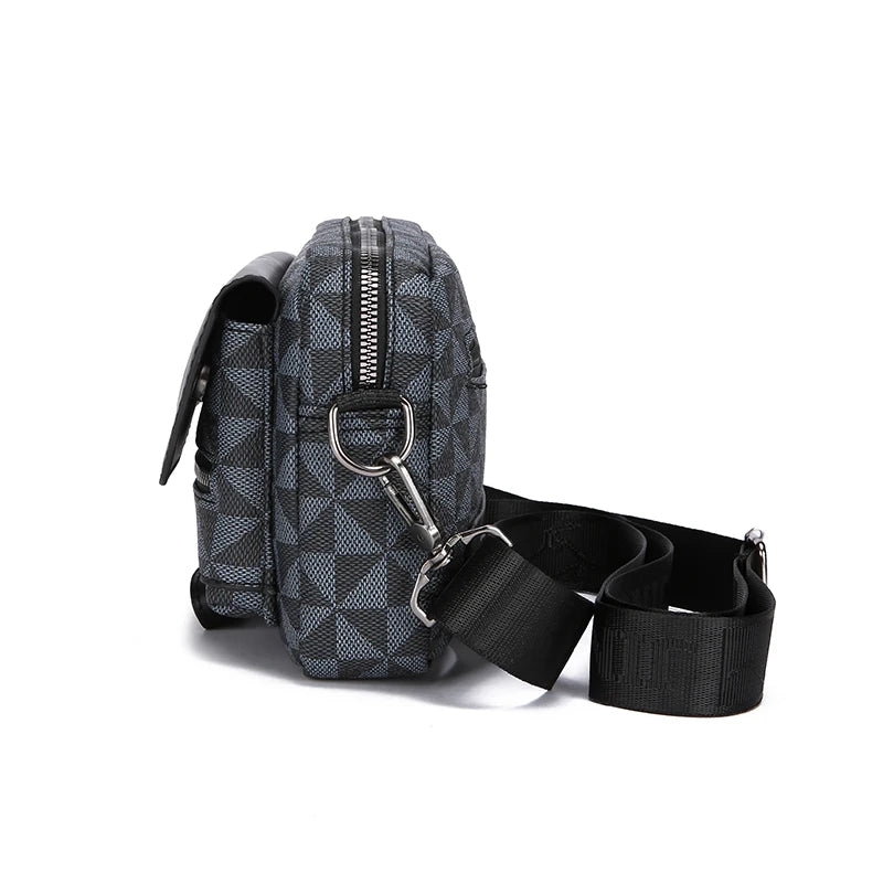 Business Men's Clutch Bags High Quality PU Leather Man's Small Shoulder Bag Multi-Functional Men Handbag Bag With Waist Strap