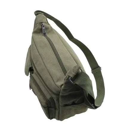 Men's Canvas Shoulder Bag Casual Tote Travel Crossbody Bag Luxury Messenger Bag High Quality Fashion Handbag Chest Bag