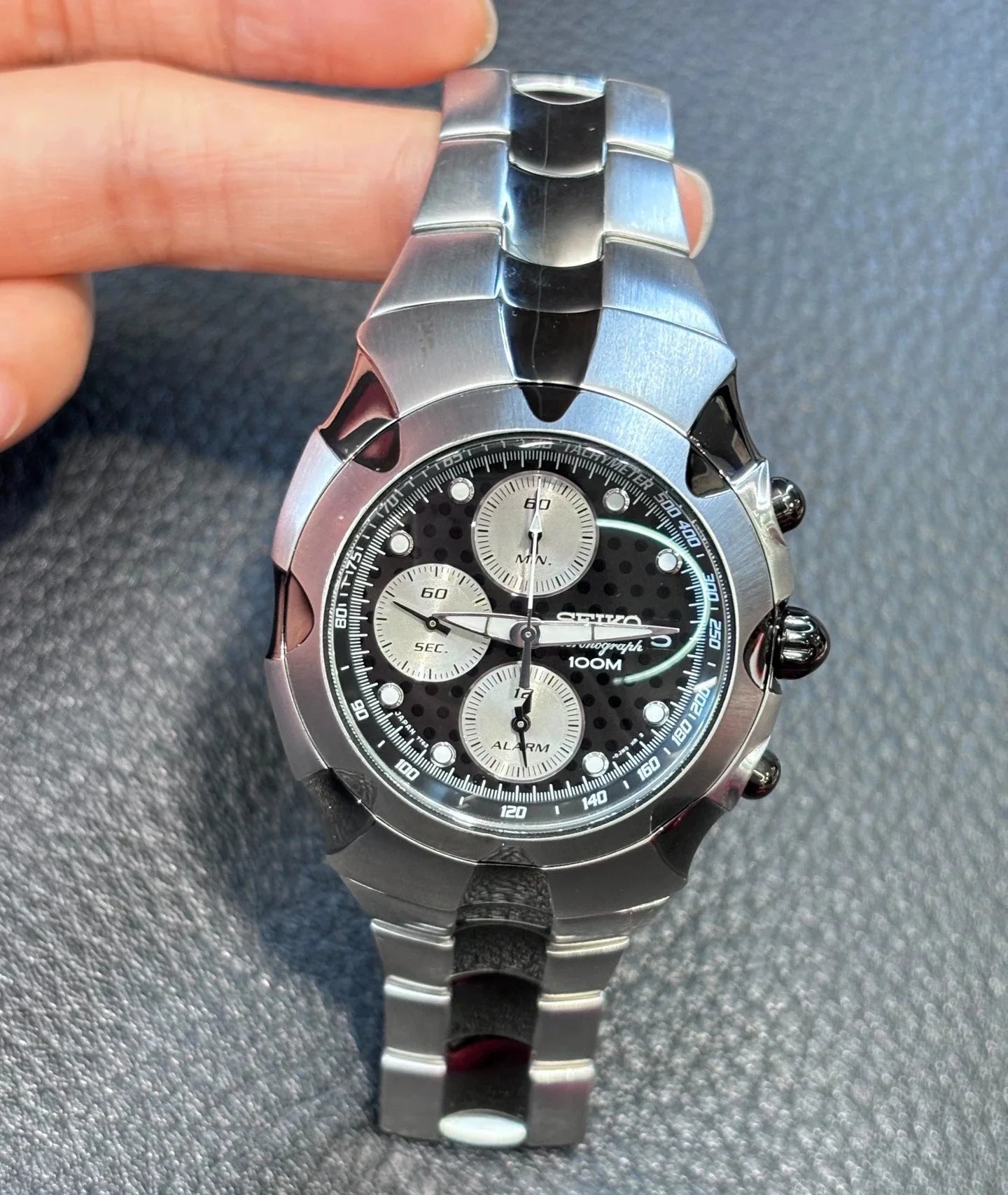 Original Japan SEIKO Men Watch Chronograph Series Quartz Watches 100m waterproof Sports watch SNA765J1