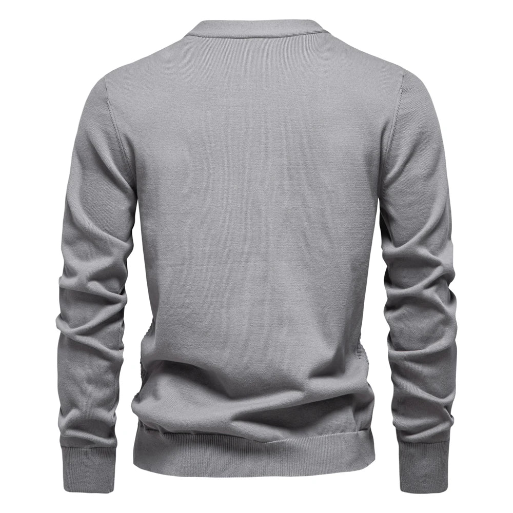 2025 Men's V-Neck Button-Up Cotton Cardigan Sweater Casual Knitwear Social Knitted Cardigans for Men