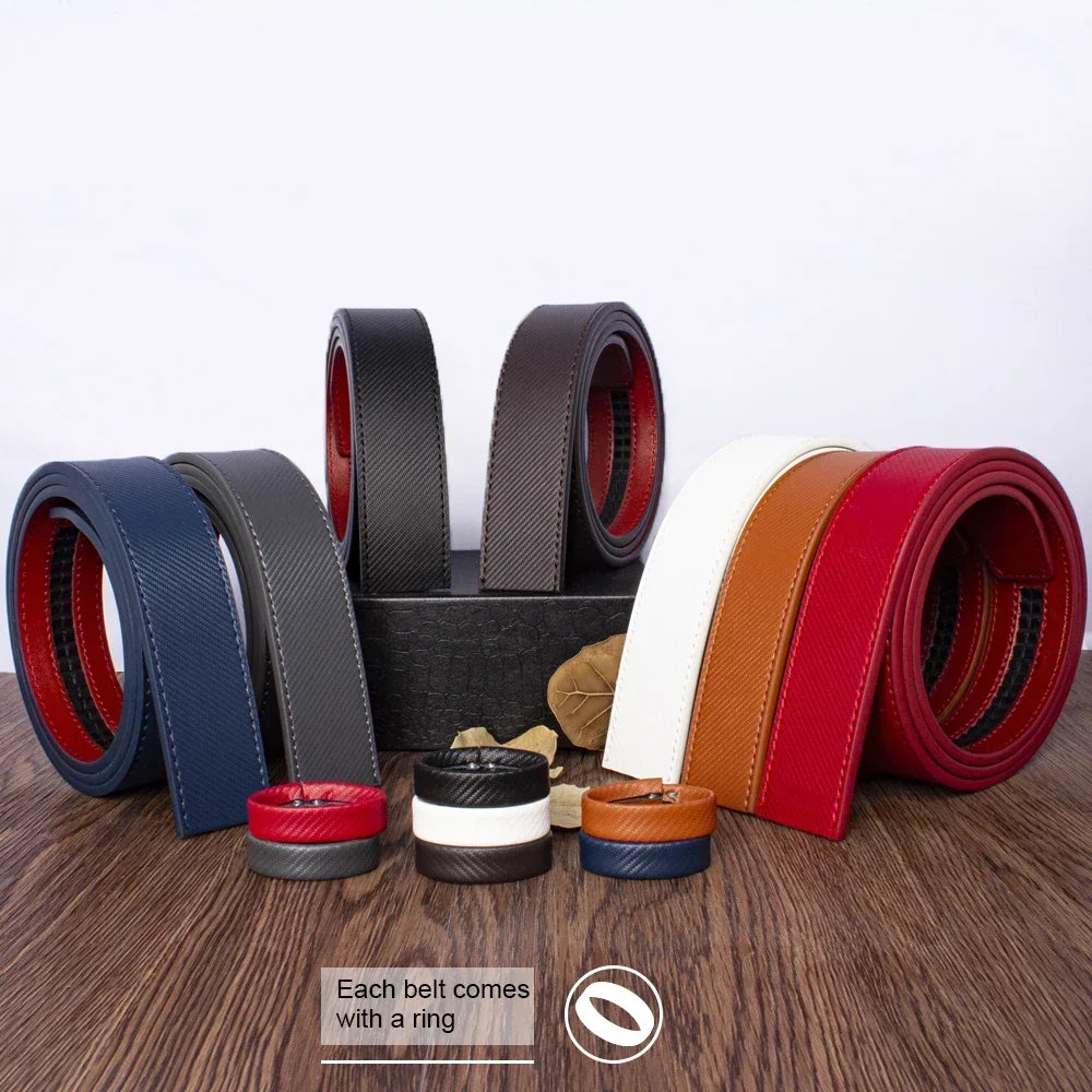 Genuine Leather Belts Without Buckle for Men Women High Quality Male Jeans Belt Large Size Belt No Buckle for Automatic Buckle
