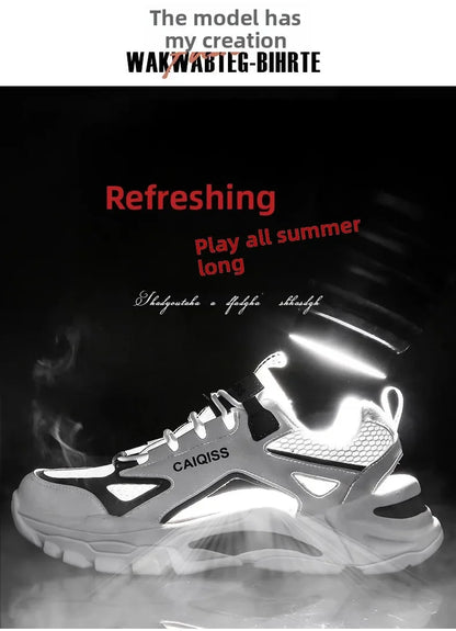 Mens Summer Sandals Breathable Sports Beach Shoes Outdoor Casual Slides for Teenagers TrendyLightweight Footwear New Design
