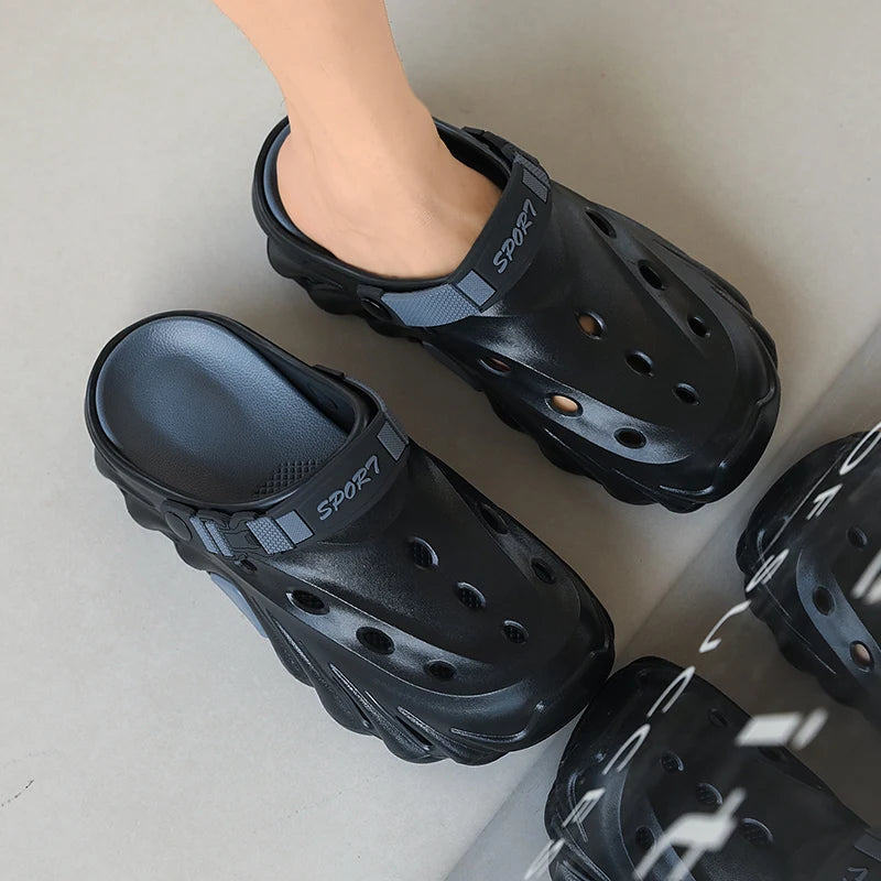 Male Sandals Casual Shoes Outdoor Beach Sandals Women Soft Clogs Garden Bottom Indoor Summer Flip Flops Men Massage Slippers