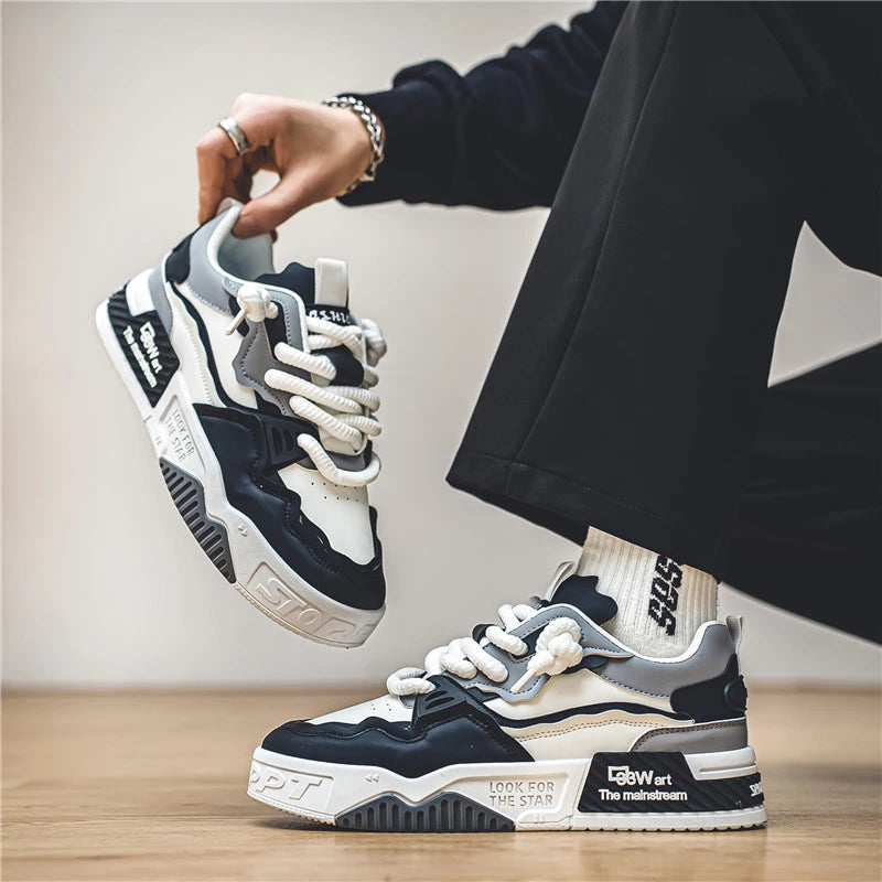 1 pair of men's sports and casual shoes, outdoor versatile flat shoes, trendy vacation casual shoes