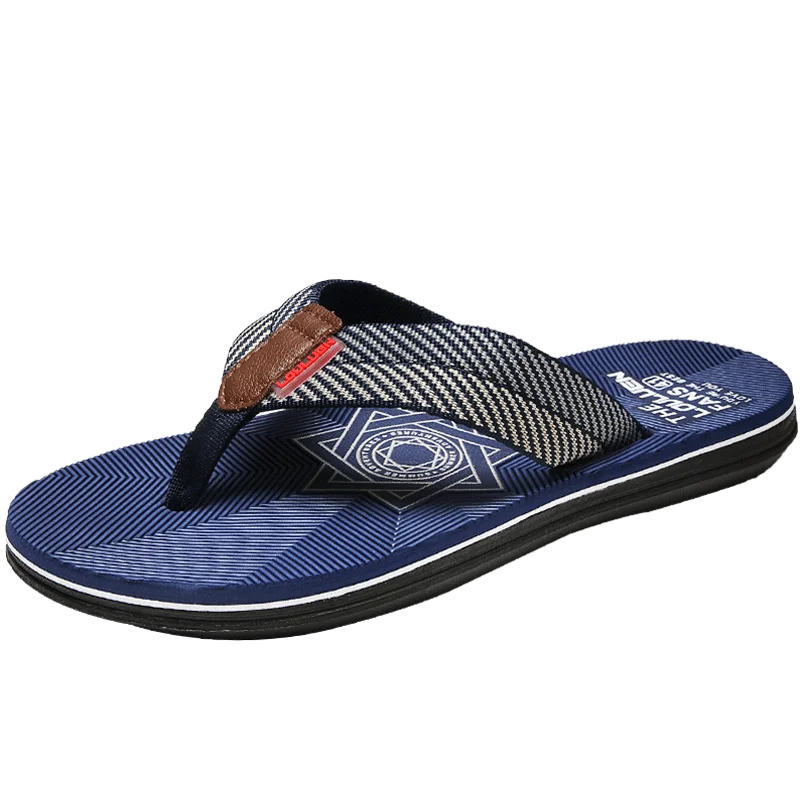 Men's Cotton Slippers Comfortable Breathable Home Footwear Soft Slip On Summer Sandals