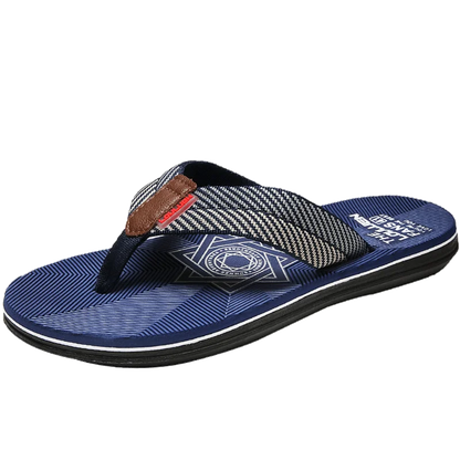 Men's Cotton Slippers Comfortable Breathable Home Footwear Soft Slip On Summer Sandals