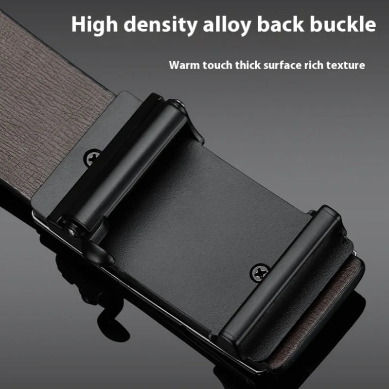 European Male Belt Genuine Leather Belt for man 105-160cm plus size jeans belt Adjustable automatic belt Gifts for Men
