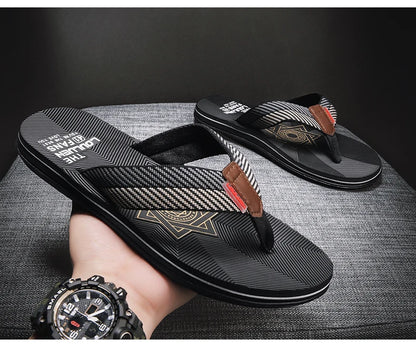 Men's Cotton Slippers Comfortable Breathable Home Footwear Soft Slip On Summer Sandals